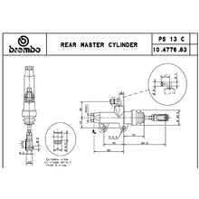 Carica l&#39;immagine nel visualizzatore di Gallery, BREMBO - POMPA FRENO BREMBO POSTERIORE 10477683
