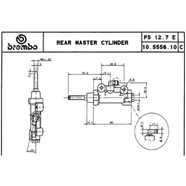 BREMBO - BREMBO REAR BRAKE MASTER CYLINDER 10555610 