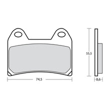 Carica l&#39;immagine nel visualizzatore Galleria, BREMBO RACING - KIT PASTIGLIE MESCOLA Z04 107670823