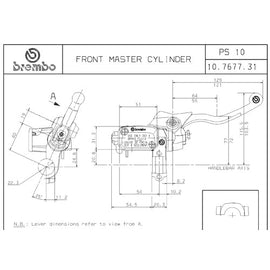 BREMBO - POMPA FRENO BREMBO ANTERIORE ASSIALE 10767731