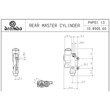 Carica l&#39;immagine nel visualizzatore Galleria, BREMBO - POMPA FRENO BREMBO POSTERIORE 10850560