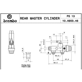 BREMBO - POMPA FRENO BREMBO POSTERIORE 10A90346