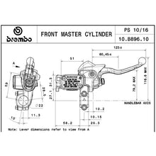Carica l&#39;immagine nel visualizzatore Galleria, BREMBO - POMPA FRENO BREMBO ANTERIORE ASSIALE 10B89610