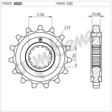 Carica l&#39;immagine nel visualizzatore di Gallery, KIT TRASMISSIONE TROFEO YAMAHA Cod. 2557241739