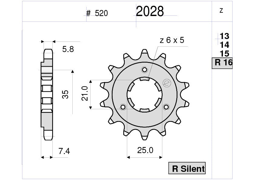 KIT TRASMISSIONE TROFEO SUZUKI  Cod. 254160000