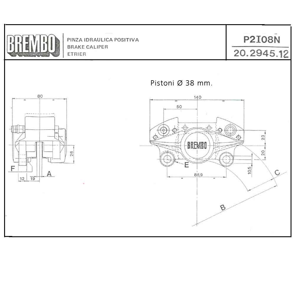 BREMBO - PINZA FISSA BREMBO 20294512