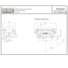 Carica l&#39;immagine nel visualizzatore di Gallery, BREMBO - PINZA FISSA BREMBO 20294512