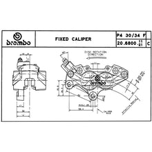 Carica l&#39;immagine nel visualizzatore Galleria, BREMBO - PINZA FISSA ANTERIORE BREMBO 20680011