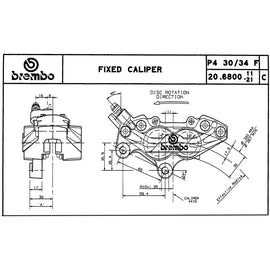 BREMBO - BREMBO 20680011 FRONT FIXED CALIPER 