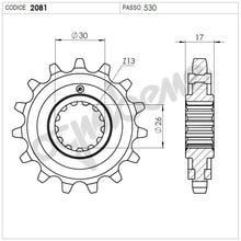 Carica l&#39;immagine nel visualizzatore di Gallery, KIT TRASMISSIONE TROFEO HONDA Cod. 2554911642