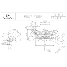 Carica l&#39;immagine nel visualizzatore di Gallery, BREMBO - PINZA RADIALE ANTERIORE BREMBO 20834321