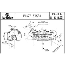 Carica l&#39;immagine nel visualizzatore di Gallery, BREMBO - PINZA RADIALE ANTERIORE BREMBO 20834338