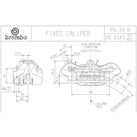 BREMBO - PINZA RADIALE ANTERIORE BREMBO 20834341