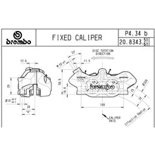 Carica l&#39;immagine nel visualizzatore di Gallery, BREMBO - PINZA RADIALE ANTERIORE BREMBO 20834351