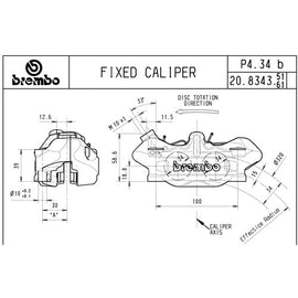BREMBO - PINZA RADIALE ANTERIORE BREMBO 20834351