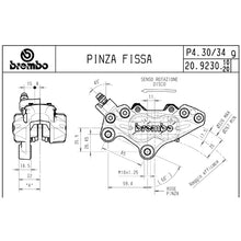 Carica l&#39;immagine nel visualizzatore Galleria, BREMBO - PINZA FISSA ANTERIORE BREMBO 20923010