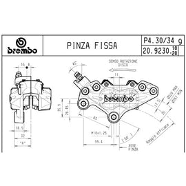 BREMBO - PINZA FISSA ANTERIORE BREMBO 20923010