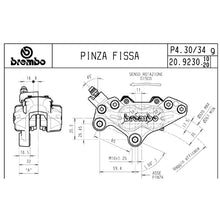 Carica l&#39;immagine nel visualizzatore Galleria, BREMBO - PINZA FISSA ANTERIORE BREMBO 20923020