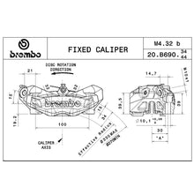 Carica l&#39;immagine nel visualizzatore di Gallery, BREMBO - PINZA RADIALE ANTERIORE BREMBO 20B69044