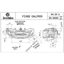 Carica l&#39;immagine nel visualizzatore di Gallery, BREMBO - PINZA RADIALE ANTERIORE BREMBO 20B69074