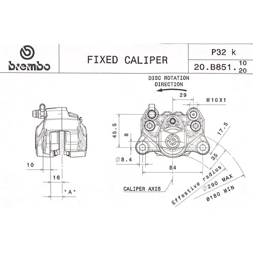 BREMBO - PINZA FISSA BREMBO 20B85120