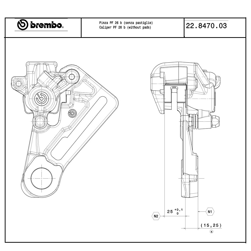 BREMBO - PINZA FLOTTANTE BREMBO 22847003