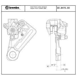 BREMBO - PINZA FLOTTANTE BREMBO 22847003