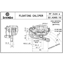 Carica l&#39;immagine nel visualizzatore di Gallery, BREMBO - PINZA FLOTTANTE BREMBO 22A36013