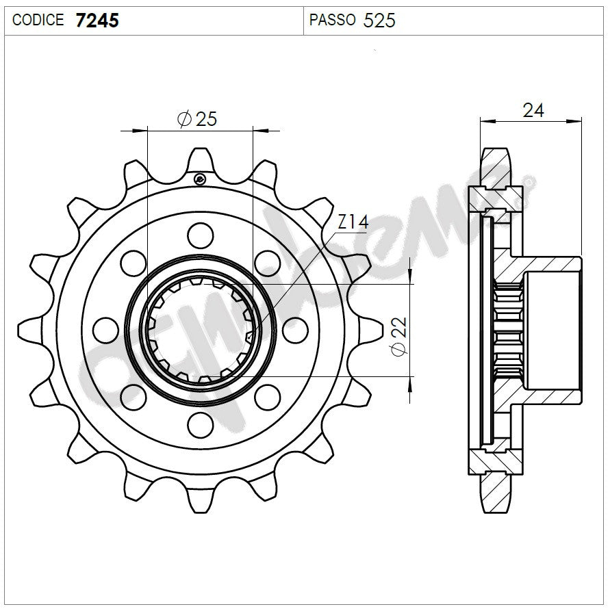 KIT TRASMISSIONE TROFEO MV AGUSTA  F3 675 '12/16