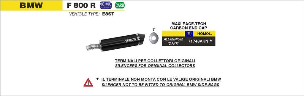 ARROW TERMINALE BMW F 800 R '09/16
