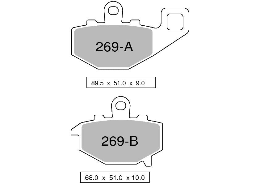 PASTIGLIE OGNIBENE NISSIN GSX VStrom1050