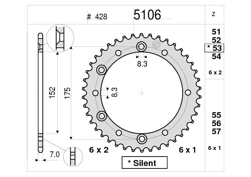 KIT TRASMISSIONE DID YAMAHA Cod. 375737000