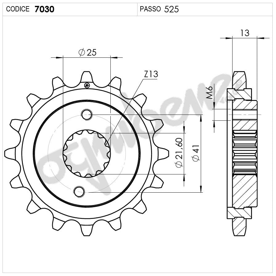 KIT TRASMISSIONE TROFEO HONDA Cod. 252846000