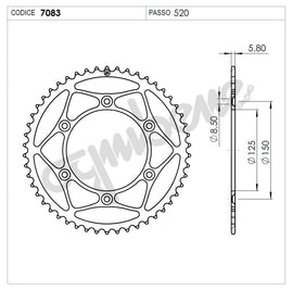 KIT TRASMISSIONE TROFEO HUSQVARNA Cod. 256220000
