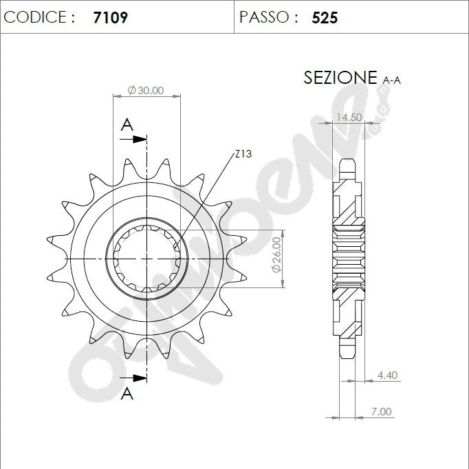 KIT TRASMISSIONE TROFEO HONDA Cod. 256132000