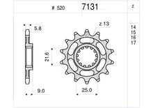 Carica l&#39;immagine nel visualizzatore di Gallery, KIT TRASMISSIONE TROFEO KAWASAKI Cod. 256180000