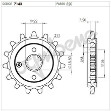 Carica l&#39;immagine nel visualizzatore Galleria, KIT TRASMISSIONE TROFEO HONDA  Cod. 256262000