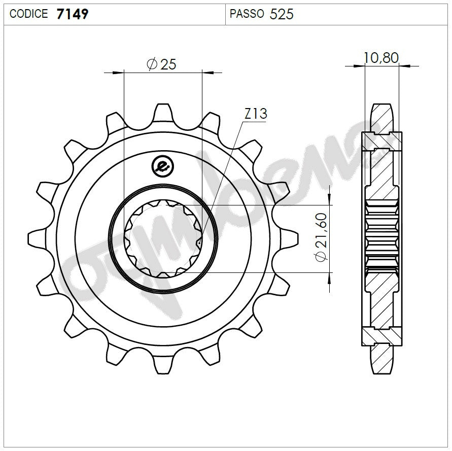 KIT TRASMISSIONE TROFEO YAMAHA Cod. 2555421647