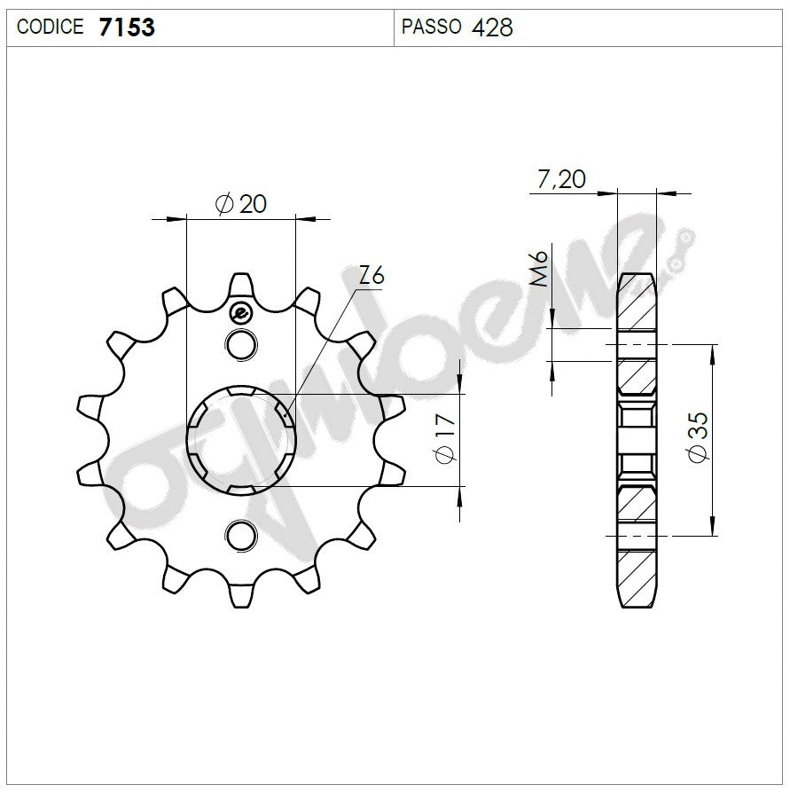 KIT TRASMISSIONE DID HONDA  Cod. 376237000