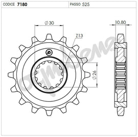 KIT TRASMISSIONE TROFEO YAMAHA Cod. 256058000
