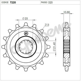 KIT TRASMISSIONE TROFEO YAMAHA Cod. 255723000