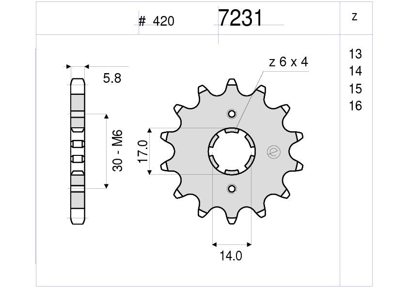 KIT TRASMISSIONE TROFEO HONDA Cod. 256136000