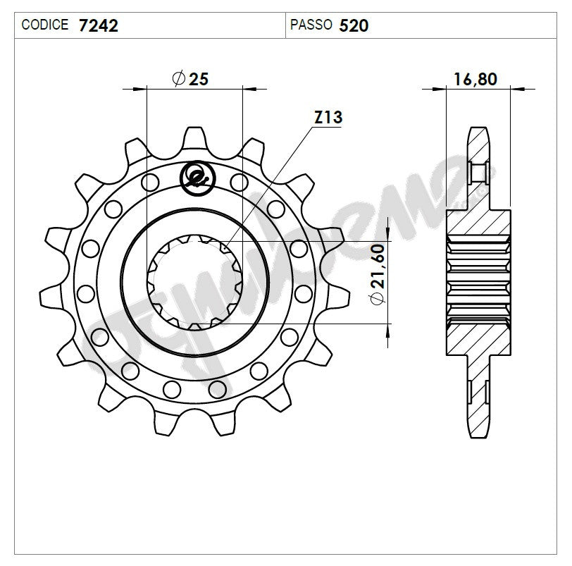 KIT TRASMISSIONE TROFEO HONDA Cod. 2561651740