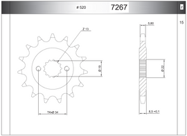 KIT TRASMISSIONE TROFEO HUSQVARNA Cod. 256036000