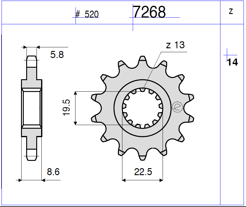 KIT TRASMISSIONE TROFEO SUZUKI  Cod. 256125000