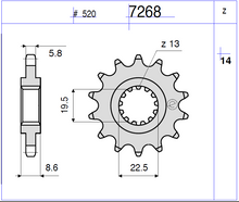 Carica l&#39;immagine nel visualizzatore Galleria, KIT TRASMISSIONE TROFEO SUZUKI  Cod. 256125000