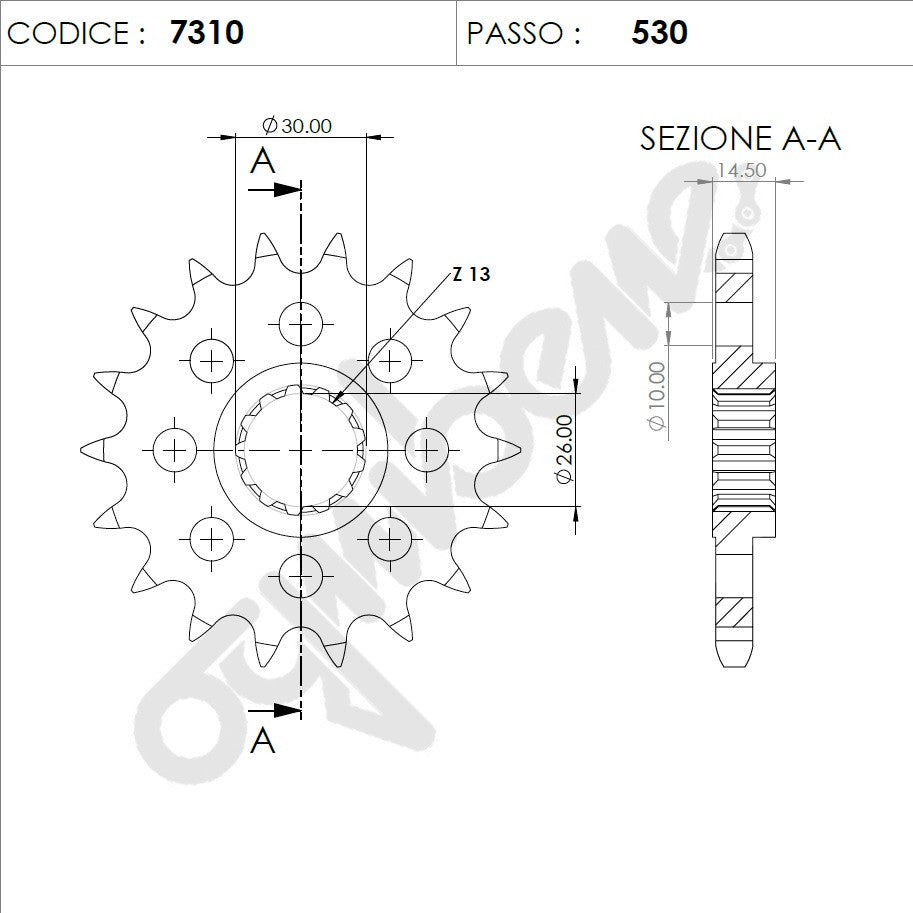 KIT TRASMISSIONE TROFEO HONDA Cod. 256256000