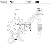 Carica l&#39;immagine nel visualizzatore di Gallery, KIT TRASMISSIONE TROFEO HONDA  Cod. 2560461543