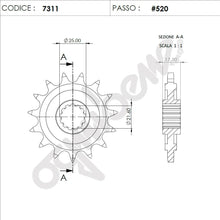 Carica l&#39;immagine nel visualizzatore di Gallery, KIT TRASMISSIONE TROFEO HONDA  Cod. 2560461543
