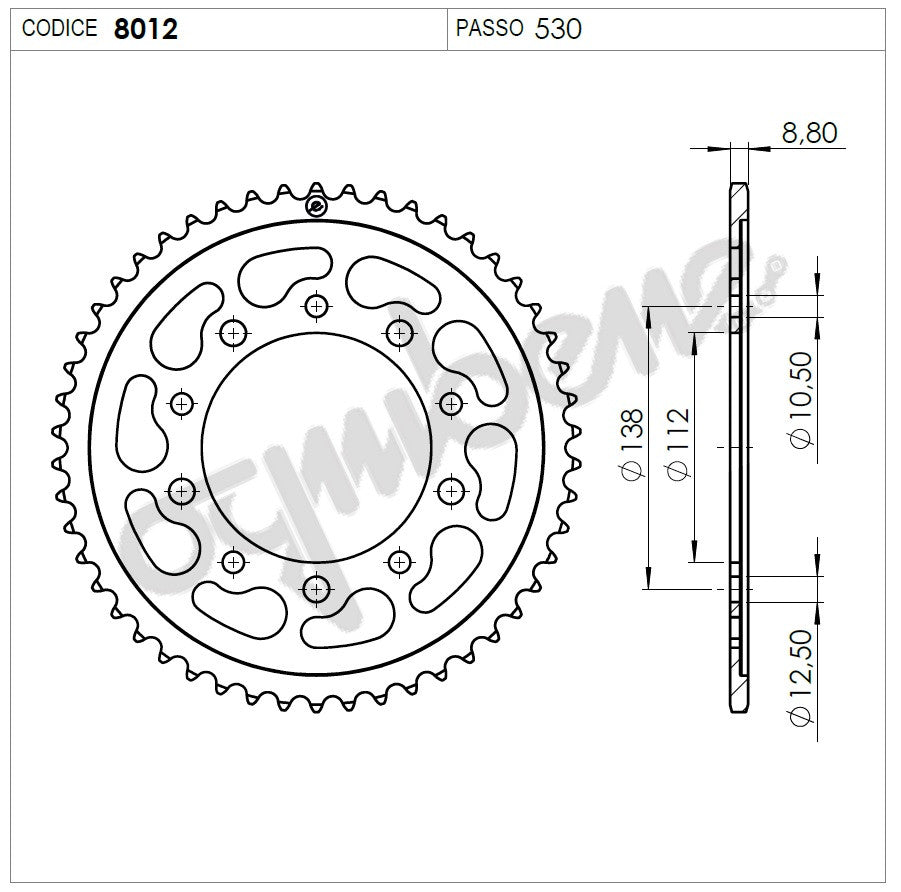 KIT TRASMISSIONE TROFEO HONDA Cod. 256256000